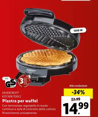 Lidl SILVERCREST KITCHEN TOOLS Piastra per waffel offerta