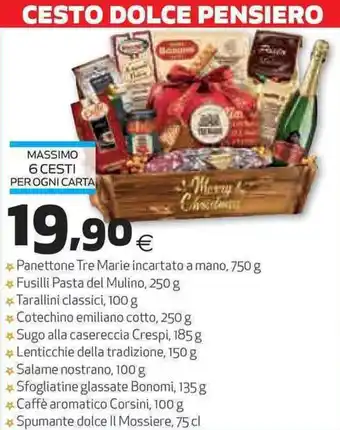 Coop CESTO DOLCE PENSIERO offerta