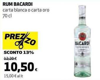 Coop RUM BACARDI carta blanca o carta oro 70 cl offerta