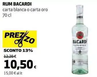Coop RUM BACARDI carta blanca o carta oro 70 cl offerta