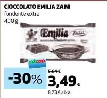 Coop CIOCCOLATO EMILIA ZAINI fondente extra 400 g offerta