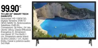 TV LED 24" SMART TECH 24HN10T2