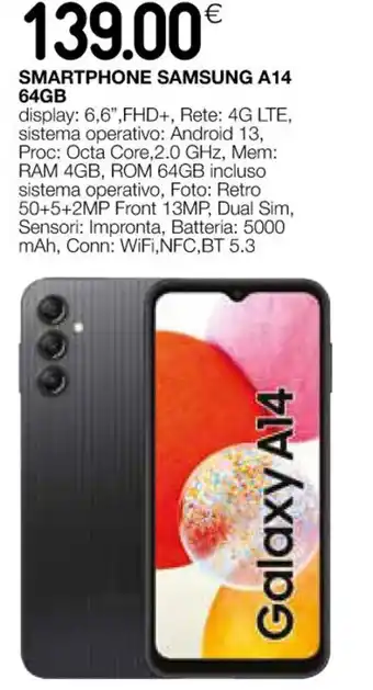 Coop SMARTPHONE SAMSUNG A14 64GB offerta