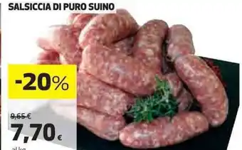Coop SALSICCIA DI PURO SUINO offerta