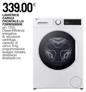 Coop LAVATRICE CARICA FRONTALE LG F2WM308S0E offerta