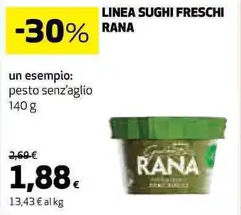 Coop LINEA SUGHI FRESCHI RANA 140 g offerta