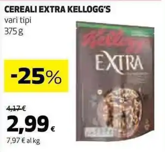 Coop CEREALI EXTRA KELLOGG'S vari tipi 375 g offerta