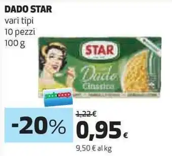 Coop DADO STAR vari tipi 10 pezzi 100 g offerta