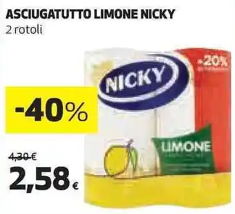 Coop ASCIUGATUTTO LIMONE NICKY 2 rotoli offerta