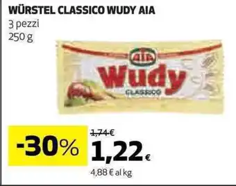 Coop WÜRSTEL CLASSICO WUDY AIA 250 g offerta