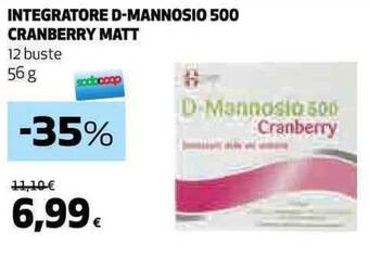 Coop INTEGRATORE D-MANNOSIO 500 CRANBERRY MATT 56 g offerta
