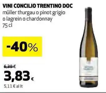Coop VINI CONCILIO TRENTINO DOC 75 cl offerta