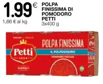 Coop POLPA FINISSIMA DI POMODORO PETTI 3x400 g offerta