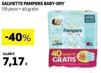 Coop SALVIETTE PAMPERS BABY-DRY 170 pezzi + 40 gratis offerta