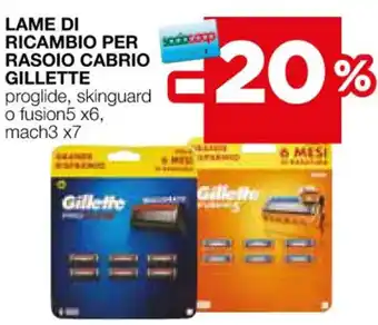 Coop LAME DI RICAMBIO PER RASOIO CABRIO GILLETTE proglide, skinguard o fusion5 x6 offerta