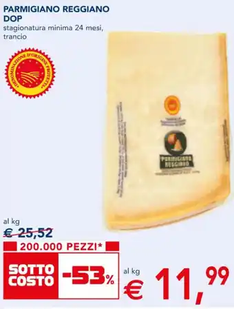 PARMIGIANO REGGIANO DOP stagionatura minima 24 mesi, trancio