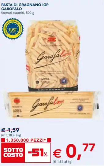 Esselunga PASTA DI GRAGNANO IGP GAROFALO formati assortiti, 500 g offerta