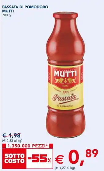 Esselunga PASSATA DI POMODORO MUTTI 700 g offerta
