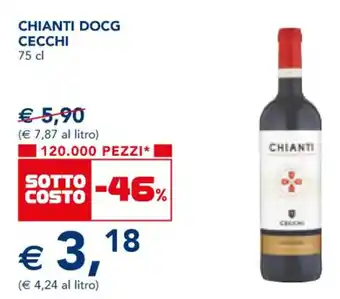 Esselunga CHIANTI DOCG CECCHI 75 cl offerta