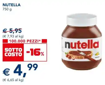 Esselunga NUTELLA 750 g offerta