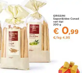 Conad Superstore GRISSINI Sapori&Idee Conad vari tipi 200 g offerta