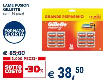 Esselunga LAME FUSION GILLETTE conf. 16 pezzi offerta