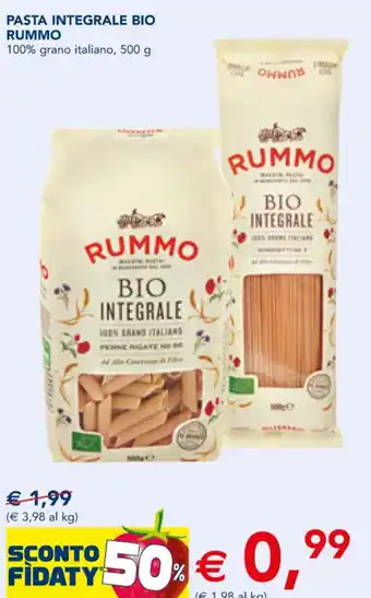 Esselunga PASTA INTEGRALE BIO RUMMO 100% grano italiano, 500 g offerta