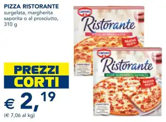 Esselunga PIZZA RISTORANTE surgelata, margherita saporita o al prosciutto, 310 g offerta