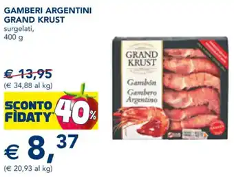 Esselunga GAMBERI ARGENTINI GRAND KRUST surgelati, 400 g offerta