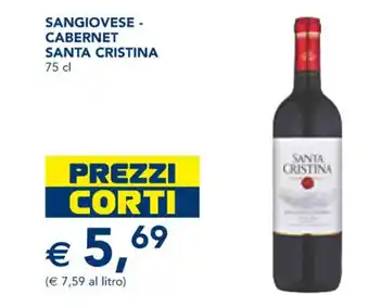 Esselunga SANGIOVESE - CABERNET SANTA CRISTINA 75 cl offerta