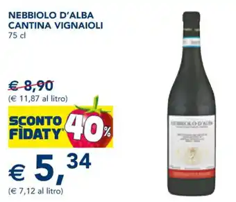 Esselunga NEBBIOLO D'ALBA CANTINA VIGNAIOLI 75 cl offerta