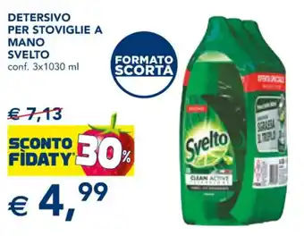 Esselunga DETERSIVO PER STOVIGLIE A MANO SVELTO conf. 3x1030 ml offerta
