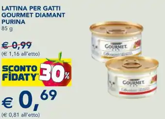 Esselunga LATTINA PER GATTI GOURMET DIAMANT PURINA 85 g offerta