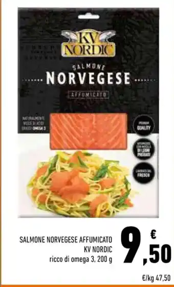 Conad Superstore SALMONE NORVEGESE AFFUMICATO KV NORDIC 200 g offerta