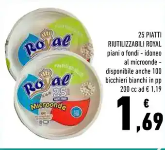 Conad Superstore 25 PIATTI RIUTILIZZABILI ROYAL offerta