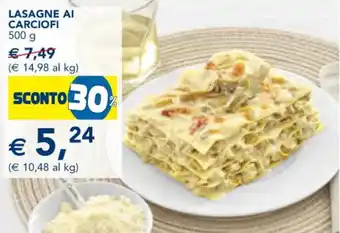 Esselunga LASAGNE AI CARCIOFI 500 g offerta