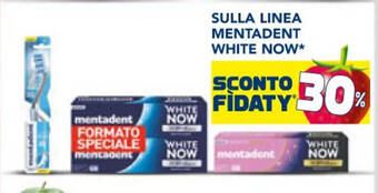 Esselunga SULLA LINEA MENTADENT WHITE NOW offerta