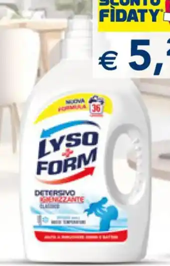 Esselunga DETERSIVO LIQUIDO PER LAVATRICE LYSOFORM igienizzante, 36 misurini offerta
