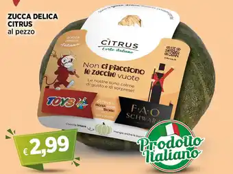 Ipercoop ZUCCA DELICA CITRUS al pezzo offerta