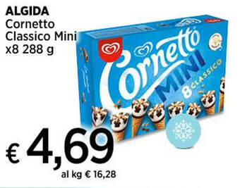 Ipercoop ALGIDA Cornetto Classico Mini x8 288 g offerta