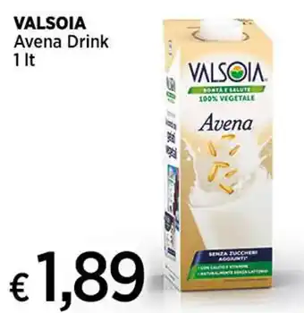 Ipercoop VALSOIA Avena Drink 1 lt offerta