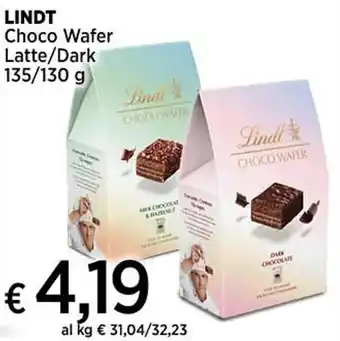 Ipercoop LINDT Choco Wafer Latte/Dark 135/130 g offerta