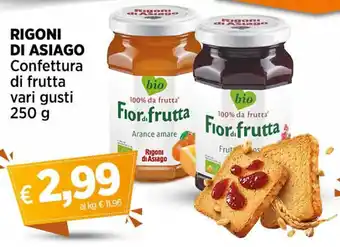 Ipercoop RIGONI DI ASIAGO Confettura di frutta vari gusti 250 g offerta