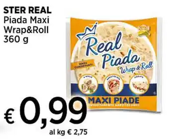 Ipercoop STER REAL Piada Maxi Wrap&Roll 360 g offerta