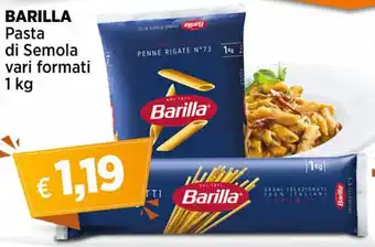 Ipercoop BARILLA Pasta di Semola vari formati 1 kg offerta