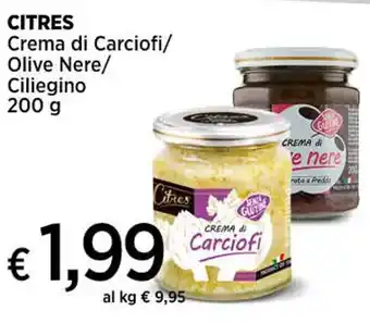 Ipercoop CITRES Crema di Carciofi/ Olive Nere/ Ciliegino 200 g offerta