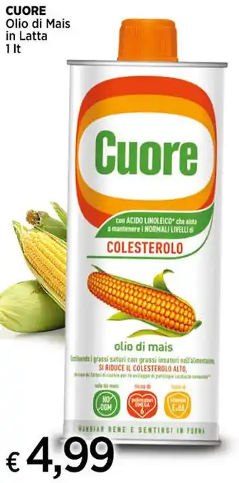 Ipercoop CUORE Olio di Mais in Latta 1 lt offerta