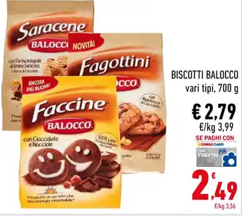 Conad Superstore BISCOTTI BALOCCO vari tipi, 700 g offerta