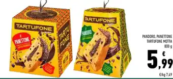Conad Superstore PANDORO, PANETTONE TARTUFONE MOTTA 800 g offerta