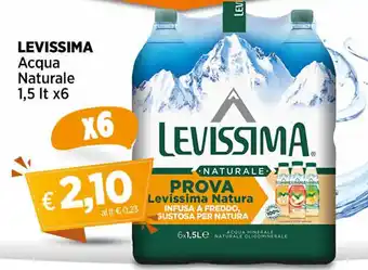 Ipercoop LEVISSIMA Acqua Naturale 1,5 lt x6 offerta